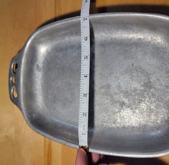Vintage Pewter Serving Dish Oval One Piece Carson Pewter Freeport PA - Picture 3 of 5